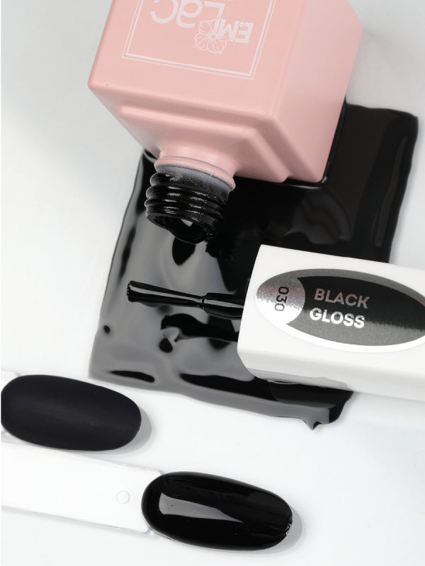 E.MiLac Black Gloss #030, 9/15 ml.