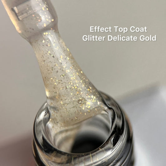 Effect Top Coat - Glitter Delacate Gold 10 ml